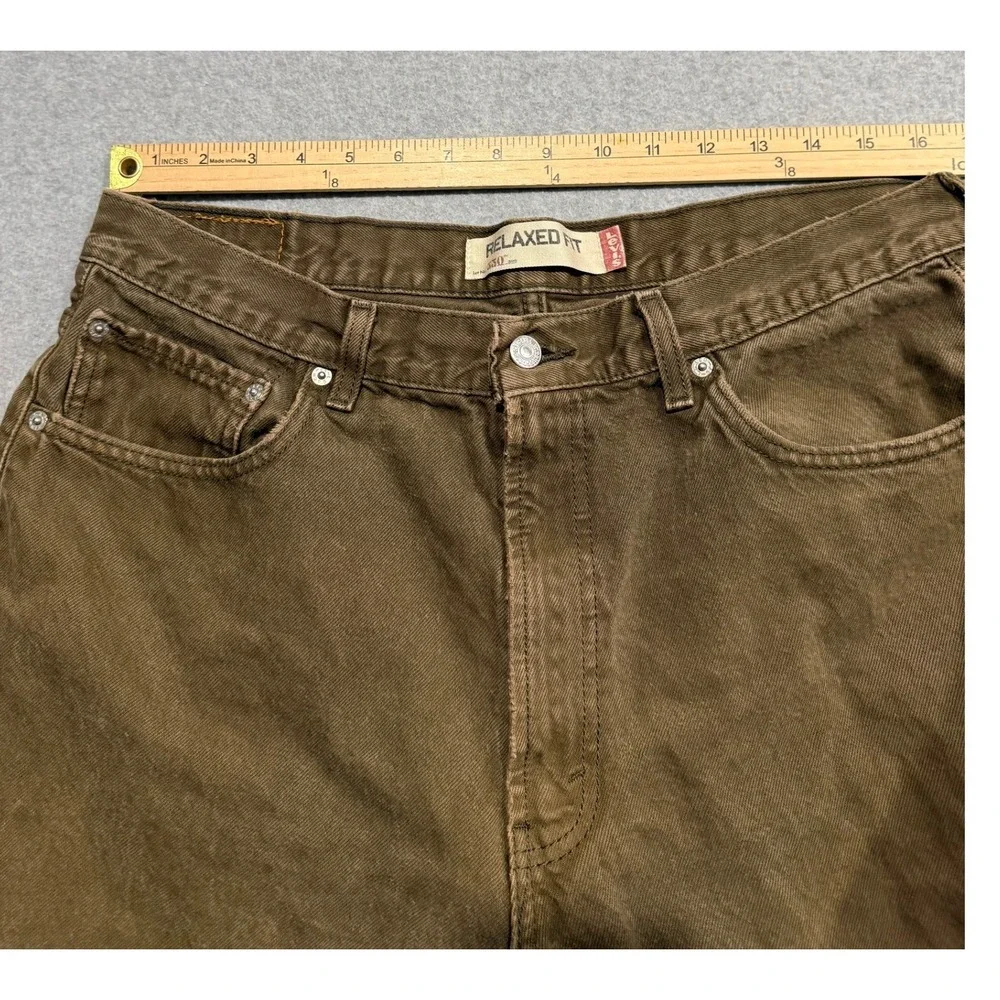 Levis 550 Relaxed Fit Brown Denim Jeans Mens 36x30 Cotton Tapered Leg 00550-0549